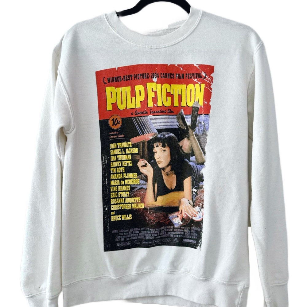 Pulp Fiction graphic crewneck sweatshirt (Dolls Kill)